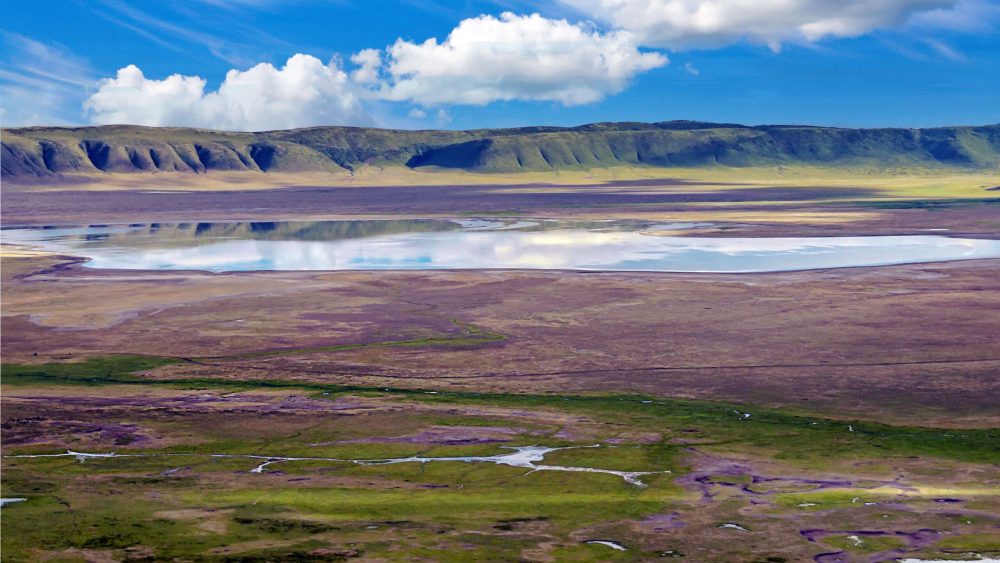 Ngorogoro valley in Tanzania in a cloudy day