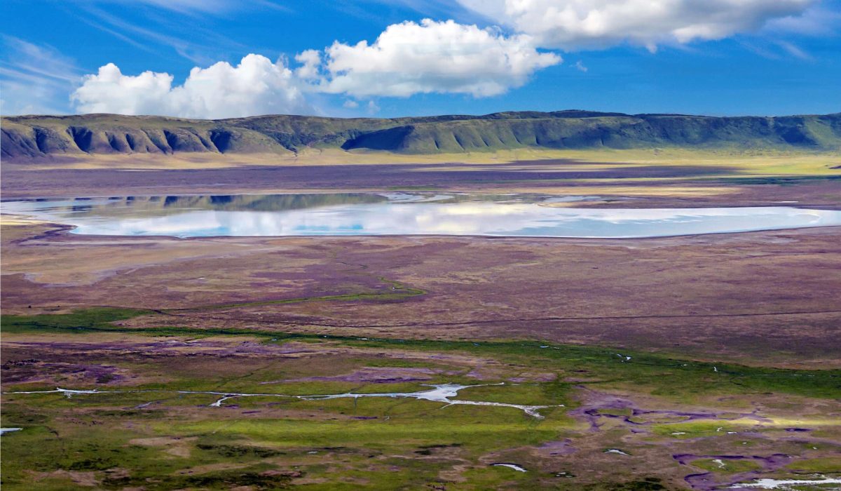 Ngorogoro valley in Tanzania in a cloudy day